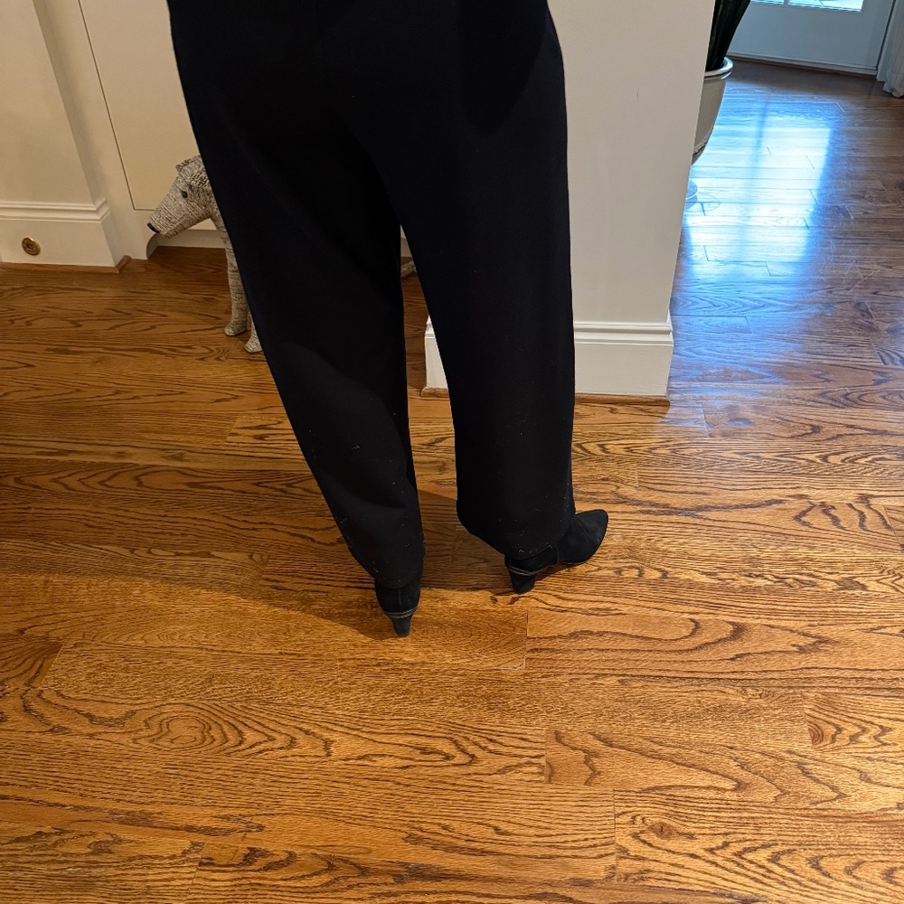 Eileen Fisher Felted Wool Jersey Wide-Leg Long Pant in Regenerative Wool